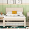 Gulches Modern Design Twin Size Platform Bed Frame with Trundle for White Washed Color - 2 of 4
