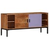 vidaXL TV Stand Honey Brown and Gray 43.3 in.x11.8 in.x19.7 in. Solid Wood Acacia - 3 of 4