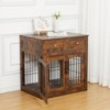 COZONY Wooden Dog Crate Furniture with 2 Drawers & 3 Doors, Removable Cushion, Decorative End Table Pet Cage for Small to Large Dogs - 4 of 4