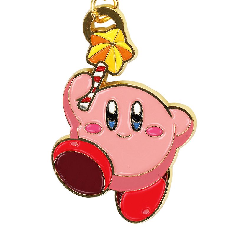 Kirby and the Warp Star Keychain and Split Key Ring, 1 of 4