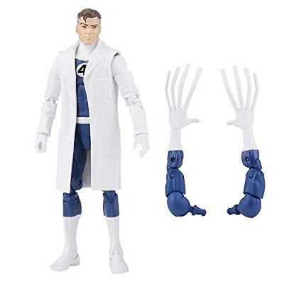 Marvel Hasbro Legends Series Retro Fantastic Four Mr. Fantastic 6-inch Action Figure Toy, Includes 4 Accessories