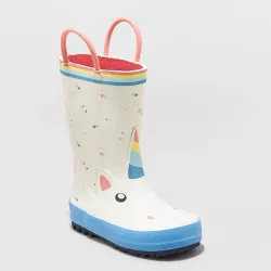 Toddler Girls' Selene Unicorn Print Rain Boots - Cat & Jack™ White