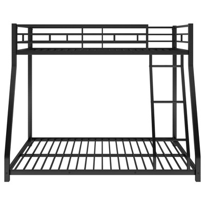 NicBex Twin Over Full Metal Floor Bunk Bed with Safety Guardrails and Ladder for Kids,Girls,Boys