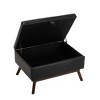 CAVINAS Mid-Century Modern Square Storage Ottoman,Convertible Footstool with Hidden Storage,Entryway Bench for LivingRoom,Bedroom - 2 of 4