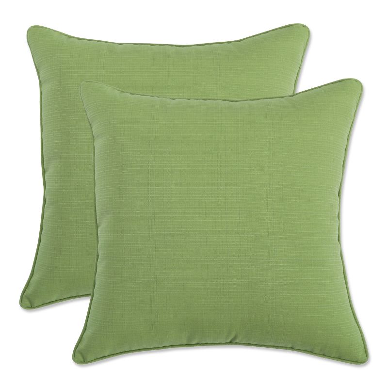 2 Piece Outdoor Square Toss Pillow Set - Forsyth Solid - Pillow Perfect, 1 of 8