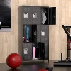 9 Doors Metal Office Storage Cabinet, Metal Lockers for Employees with 27 Hooks and 9 Shelves, Steel Storage Cabinet Locker for Home, Office, Black - 3 of 4