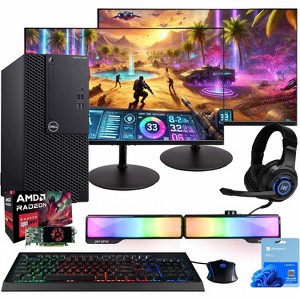 Refurbished Dell Optiplex 3060 Tower Compute-Intel i5-AMD RadeonRX550-32GB DDR4-250GB NVMe+1TB SSD-Windows 11 Pro-Manufacturer Refurbished - 1 of 4