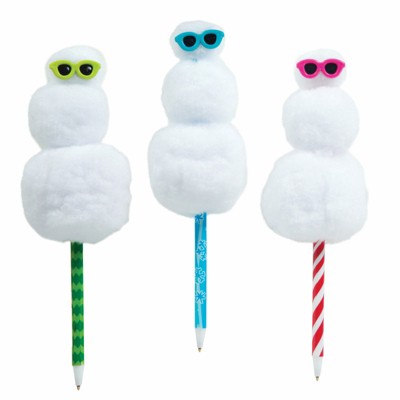 Geddes Squishy Snowman Pens - 12 per display