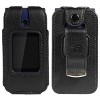 Nakedcellphone Vegan Leather Case with Belt Clip for Cingular Flip IV, Cricket Debut - Black - 2 of 4