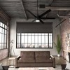 72" Solaria Damp Rated Ceiling Fan with Remote, 6-Speed, LED, Matte Black - Hunter Fan - 2 of 4