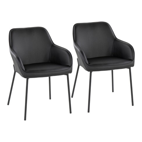 Black pu dining chairs new arrivals