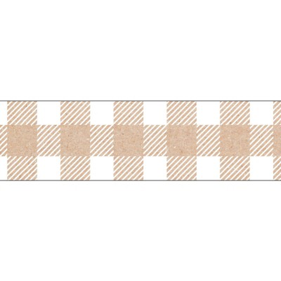 Creative Teaching Press Krafty Pop Kraft Buffalo Check EZ Border, 48 Feet (Pack of 6)