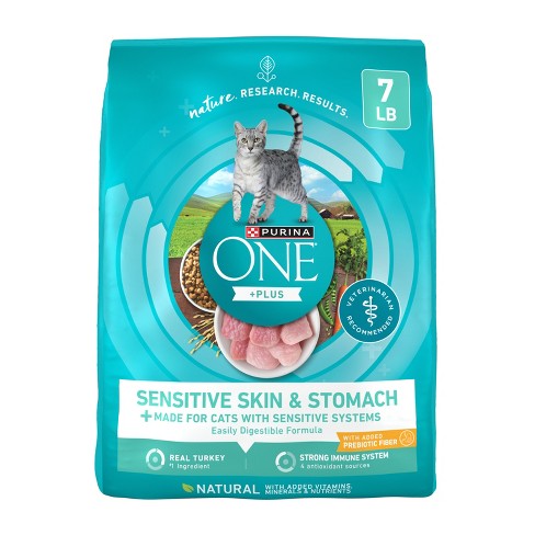 Purina One Sensitive Skin Stomach Natural Turkey Flavor Dry Cat Food 7lbs Target