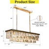 ALOADECOR 12-Light Modern Fringe Crystal Chandelier for Dining Room with Crystal Accents - 4 of 4