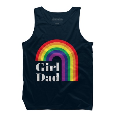Adult Design By Humans Father's Day Girl Dad Pride Rainbow By KangThien Tank Top
