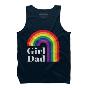 Adult Design By Humans Father's Day Girl Dad Pride Rainbow By KangThien Tank Top - 1 of 2