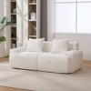 Mocamel Modular Cloud  L-Shaped Sectional Sofa with Ottoman ,  3-Seat Boneless Deep Seat with Pillow for Living Room, No Assembly Required,Ivory - 3 of 4
