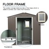 Outdoor Metal Storage Shed With Window (8ft x 4ft) Aluminum Frames Outdoor Storing Tools - 4 of 4