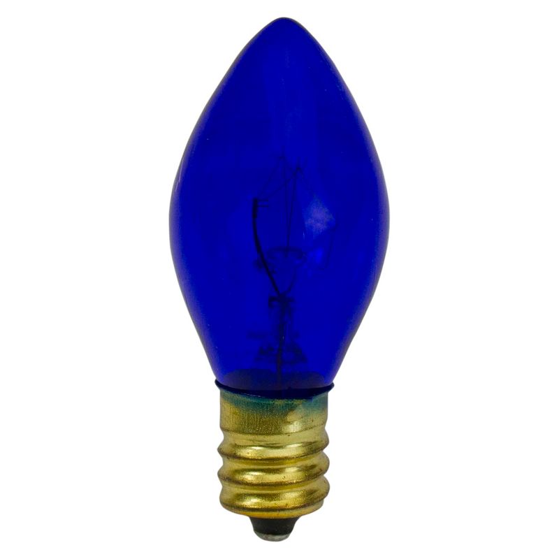 Northlight Set of 4 Blue C7 Transparent Christmas Replacement Bulbs - 2", 3 of 4
