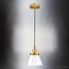 Urban Ambiance Luxury Modern Farmhouse Indoor Pendant,  8-5/8''H x 8"W x 8''D,  Vintage Brass Finish, UHP4669 - 3 of 4