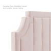 Modway Alyona Twin Headboard - Channel Tufted Performance Velvet Upholstered Headboard for Modern or Glam Bedrooms - 2 of 4