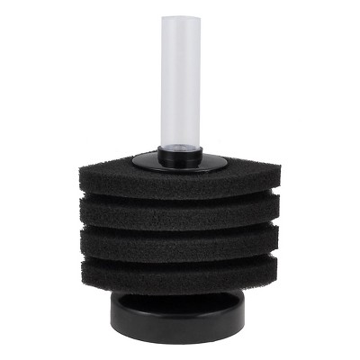 Unique Bargains Fish Tank Cleaning  Sponge Corner Filter Black w Pipe 1M Long