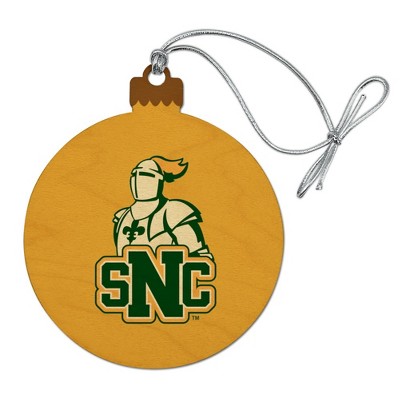 St. Norbert College Secondary Logo Wood Christmas Tree Holiday Ornament