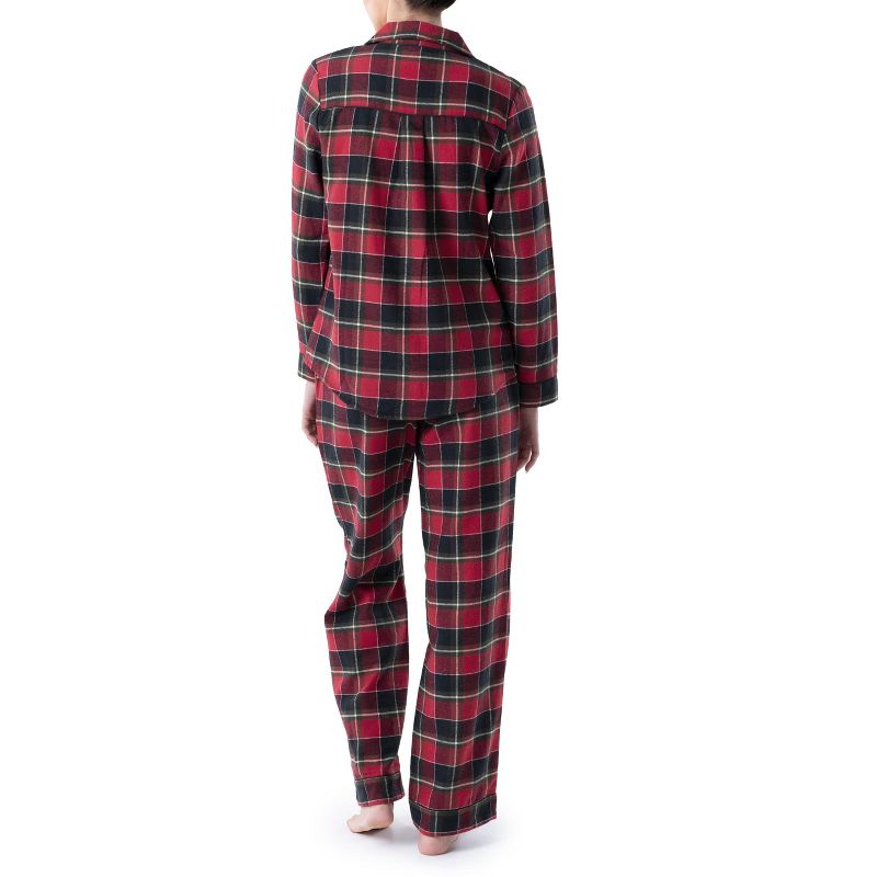 Wrangler Women's and Plus Button-Down Flannel Pajama Set, 3 of 5