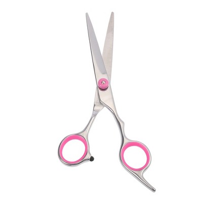 Unique Bargains Men Women Stainless Steel Upgrade Straight Scissors for Long Short Thick Hard Soft Hair with Gasket Ring Hair Clippers
