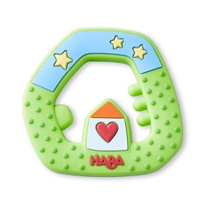 HABA Silicone Teethers for Babies 6-18 Months - Dreamland Design Silicone Teether Ring and Grasping Toy, Dishwasher Safe Baby Essentials - 1 of 4