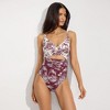 Lands' End Women's Wrap Monokini High Leg One Piece Swimsuit - 4 of 4