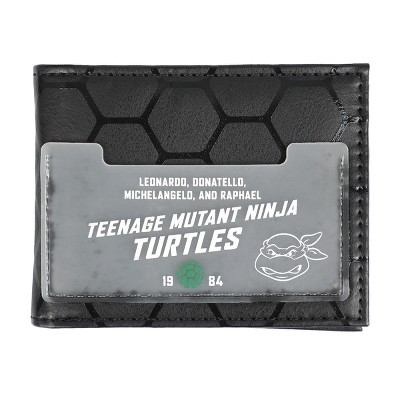 Teenage Mutant Ninja Turtles Character Face Men's Black Bifold Wallet