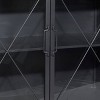 Olivia & May Industrial Metal Cabinet Black: No Assembly, Iron Frame, Fretwork Design, Includes Anti-Tip Hardware - image 3 of 4