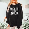 Simply Sage Market Soccer Is My Favorite Season Lightweight Garment Dyed Sweatshirt - 3 of 4