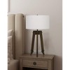 Cal Lighting 150W 3 Way Bilzen Ash Wood Tripod Table Lamp - 2 of 3