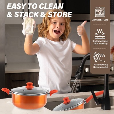 Sleek Stainless Steel 6-Piece Cookware Set