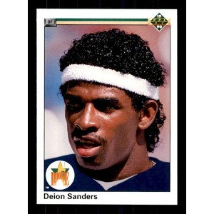 Deion Sanders Rookie Card Baseball 1990 Upper Deck #13 - 1 of 2