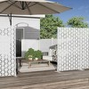 1-Piece 46.8 in.W x 71.37 in.H White Outdoor Metal Screen Decorative Art Panel (6-piece assembly) - 2 of 4