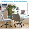 KTMBDW Criss Cross Chair with Wheels Comfy Cross Legged Office Desk Armless Wide Vanity Makeup Chair Adjustable Rolling Computer for Home Office - 2 of 4