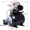 1.6HP Shallow Well Pump with Pressure Tank Corrosion-Resistant Stainless Steel Irrigation Pump Automatic Operation Water Pump For Home Garden Black - 3 of 4