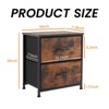 CAVINAS 2-Drawer Dresser,Set of 2,Modern Storage Cabinet Dresser for Bedroom or Entryway,Metal Frame and Wooden Top - 3 of 4