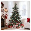 TackView 6ft Christmas Tree, Pre-Lit Artificial Christmas Tree, PE & PVC Blend Hinged Xmas Tree for Home Holiday Party Decoration - 3 of 4