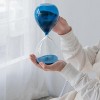 TopComfy Decorative Object Hourglass with Blue Sand for Modern Home Office Decor, Blue, 5"*5"*14" - 3 of 4