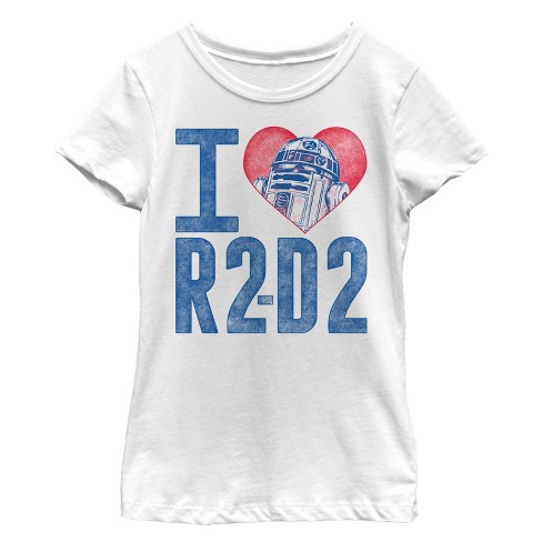 Girl\'s Star Wars I Love R2-d2 T-shirt : Target