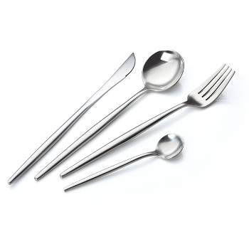 Bruntmor 18/10 Stainless Steel Cutlery Shiny Finish - 16 Piece