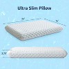 Dyonery Ultra Thin Pillow for Stomach, Side & Back Sleepers, Gel Infused Memory Foam, Cooling Flat Pillow, CertiPUR-US Certified - 2 of 4