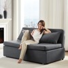 Mjkone Full/Queen Size Sofa Bed, 2 in 1 Convertible Linen Loveseat Sleeper Sofa Couch with Cushions - 3 of 4