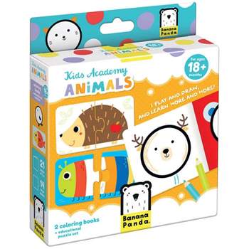 Banana Panda Kid Academy Animals, Coloring Book & Puzzles