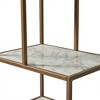 72 Marmo Large 5 Tier Display Shelf Faux Marble/Brass - Teamson Home