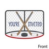 Big Dot of Happiness Shoots and Scores - Hockey - Shaped Fill-in Invites - Baby Shower or Birthday Party Invites Cards with Envelopes - Set of 12 - 2 of 4